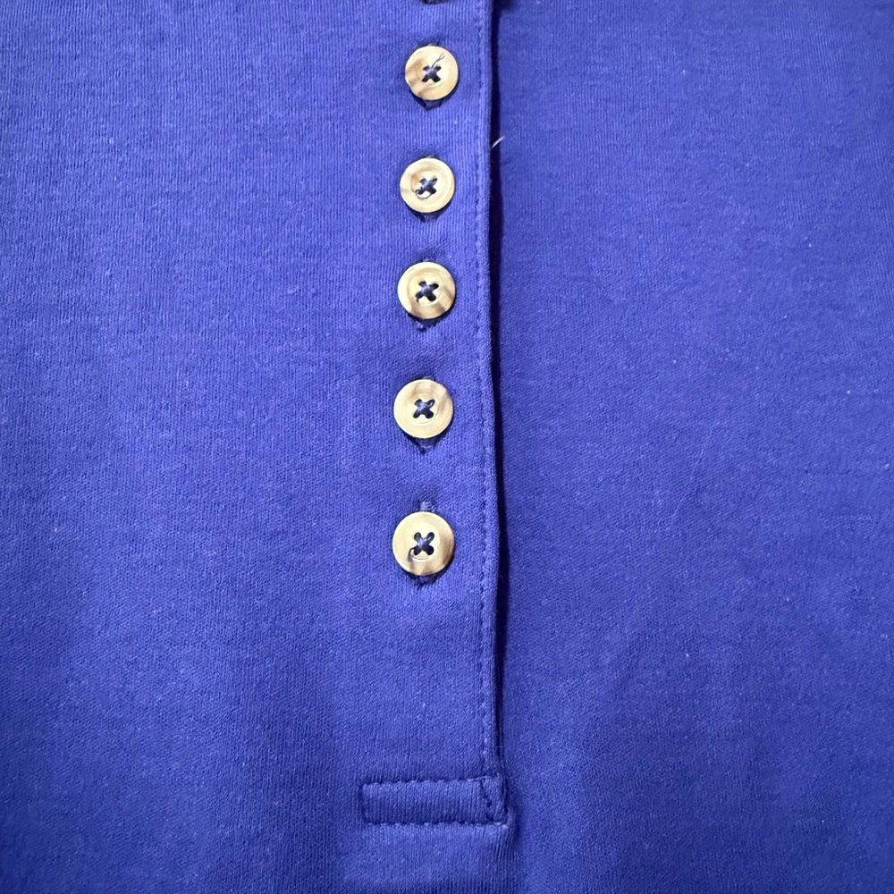 NWOT Appleseed’s Purple Mock Neck Button-Up T-Shirt - Picture 8 of 13